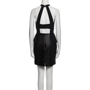 NWT black halter mixed media dress size small/4